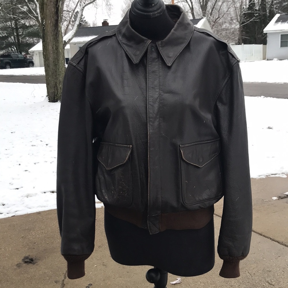 Vintage Cooper A2 USA 42R Goat Skin US Air Force Bomber Jacket